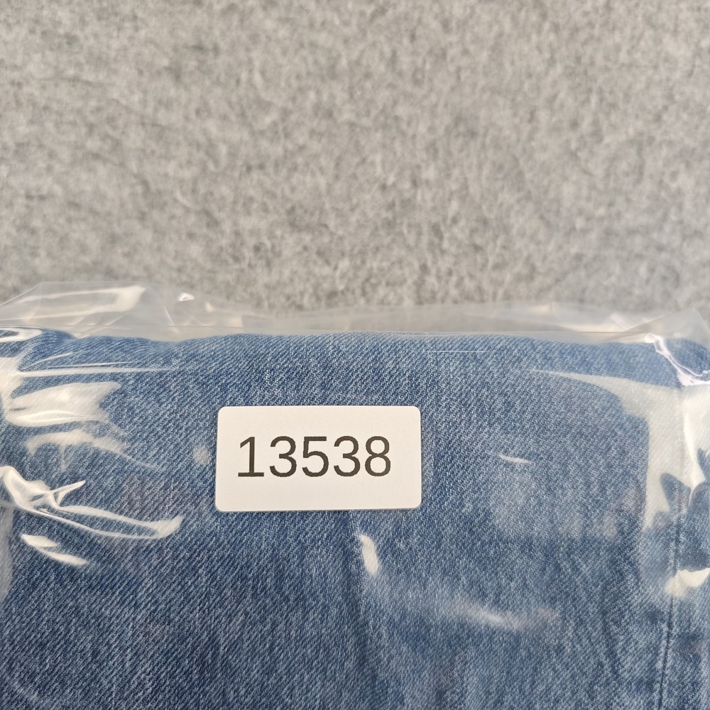 Agolde Riley High Rise Straight Crop Jeans Women's 24 Blue Distressed Frayed Hem - Picture 9 of 9